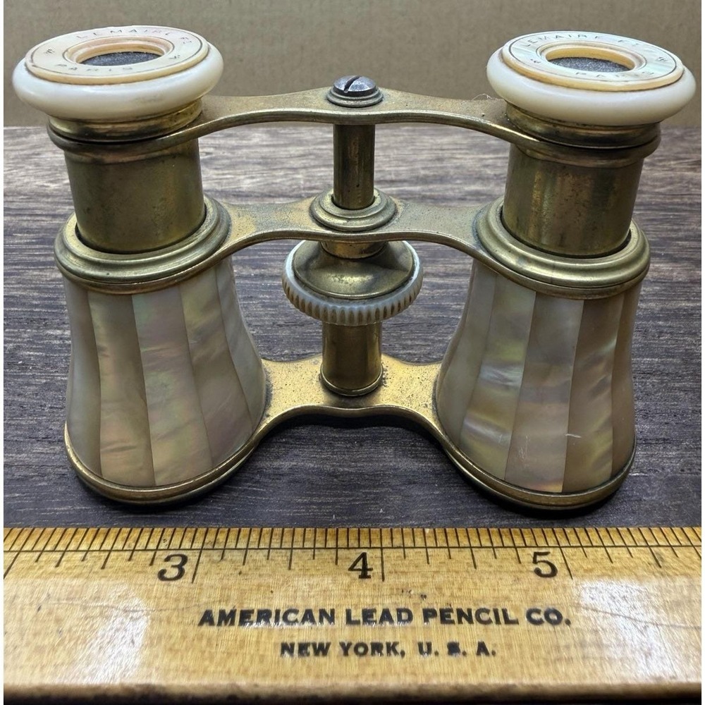 Vintage Mother of Pearl Opera Glasses Lemaire FI Paris - 3.5"